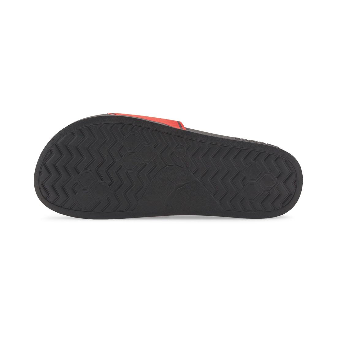 Puma Leadcat 2.0 slide sandals in black and red