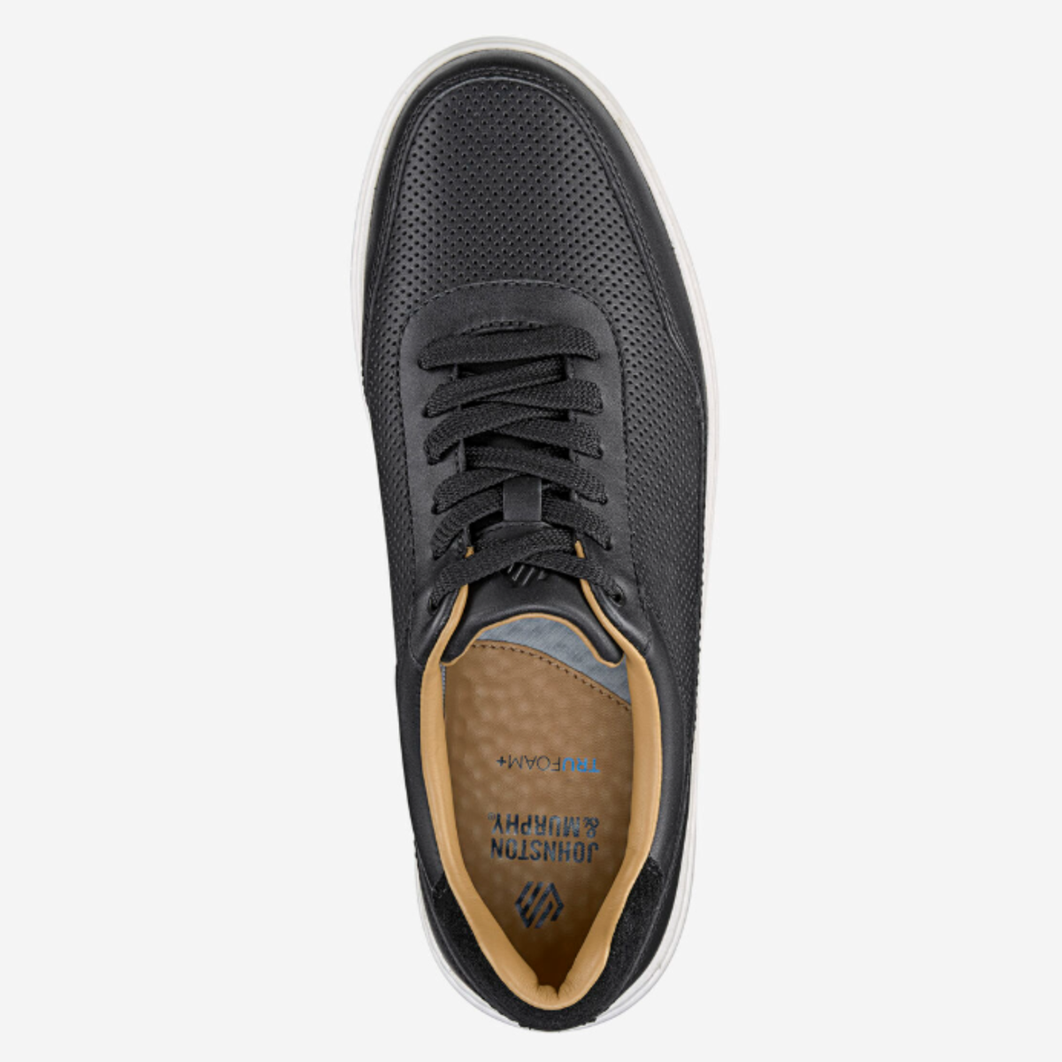 Johnston & Murphy Black Leather Sneaker