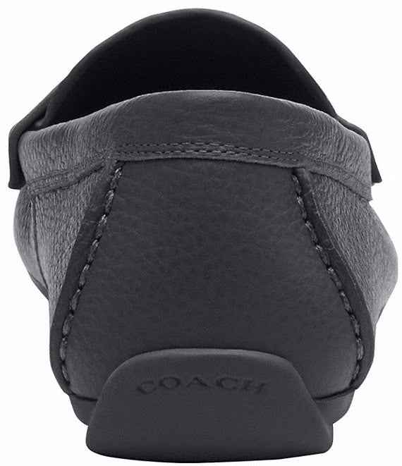 COACH Sculpted C Leather Driver Loafers Mid Night Navy