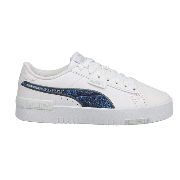 Puma Jada Denim Women’s Lace Up Sneakers – White Blue