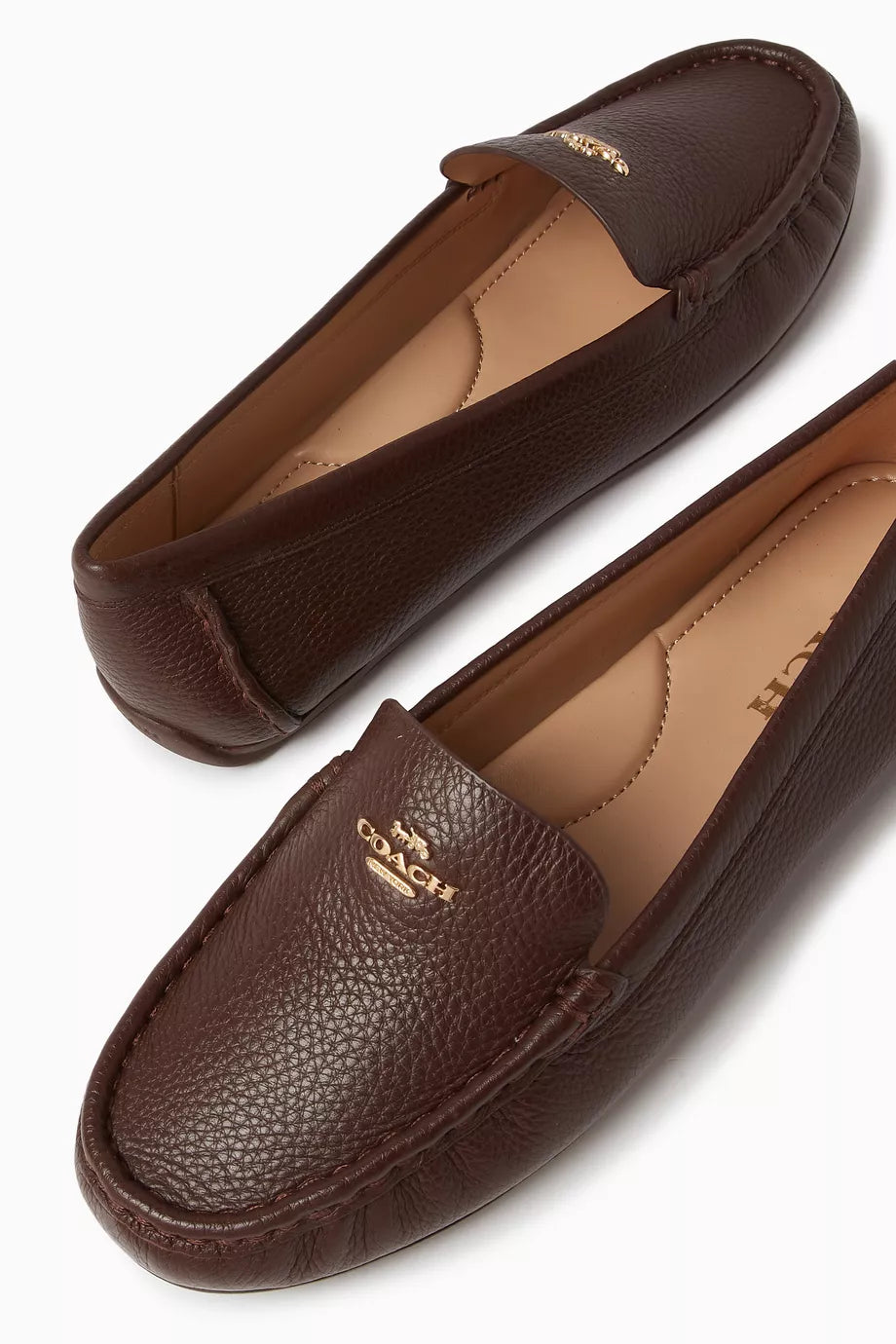 Coach Marley Round-toe Loafers in Leather Bear Brown