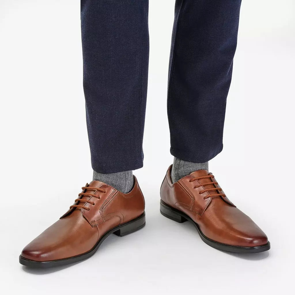 Clarks Howard Walk Dark Tan Leather