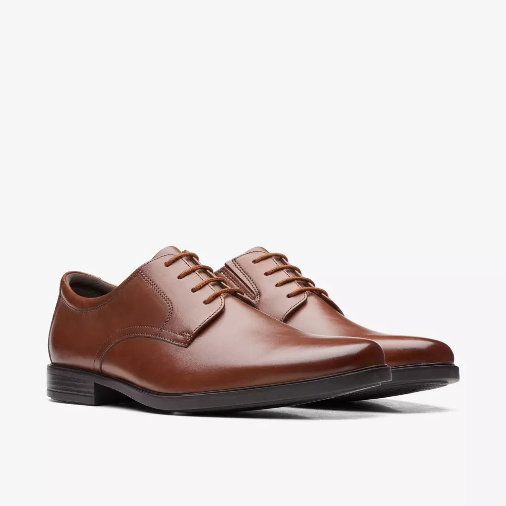 Clarks Howard Walk Dark Tan Leather