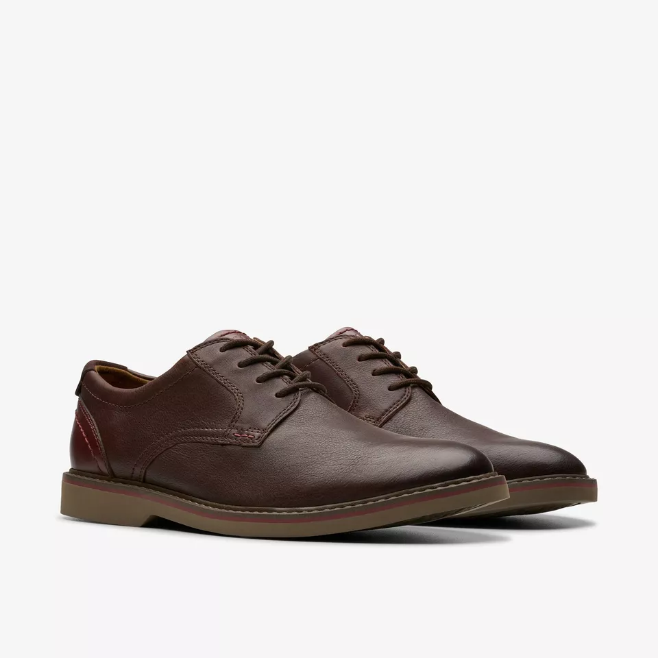 Clarks Men’s Radcliff Low Mahogany Combi Leather