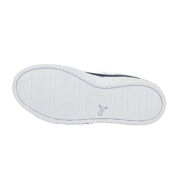 Puma Jada Denim Women’s Lace Up Sneakers – White Blue