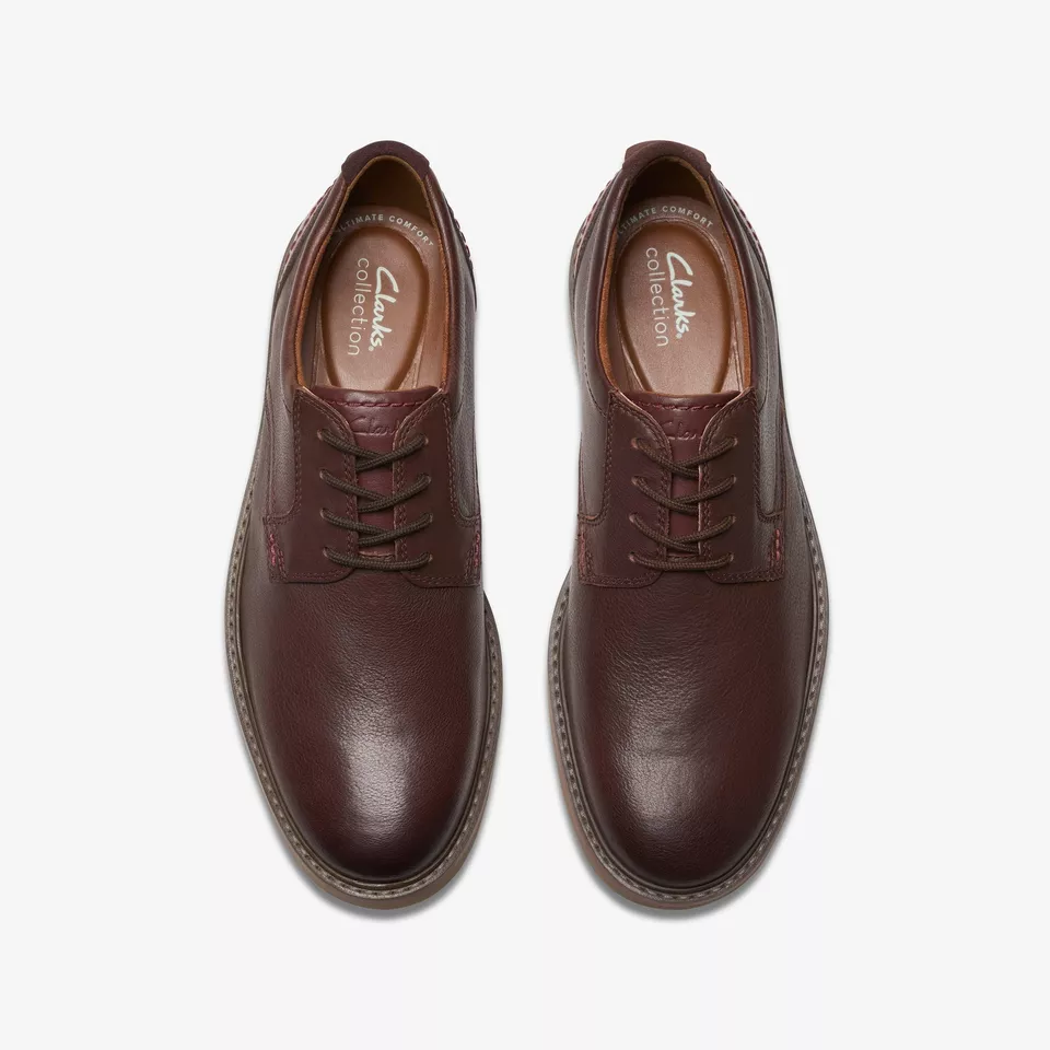 Clarks Men’s Radcliff Low Mahogany Combi Leather