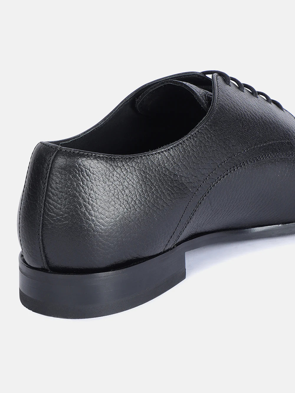 GORDON BROS - FINE MILLED BLACK MEN DERBY LACE UP SHOES | 636FINE MILLED BLACK