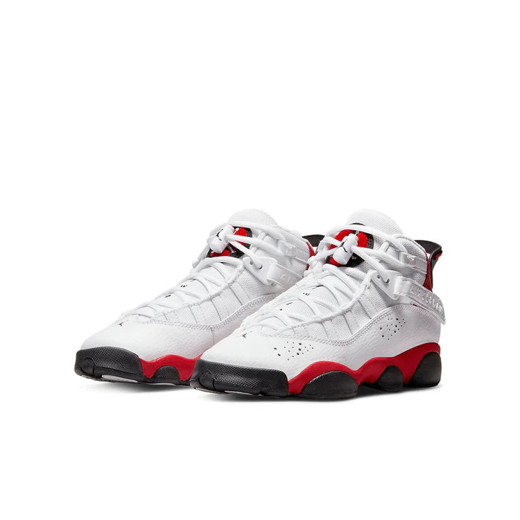 Air Jordan 6 Rings White and University Red