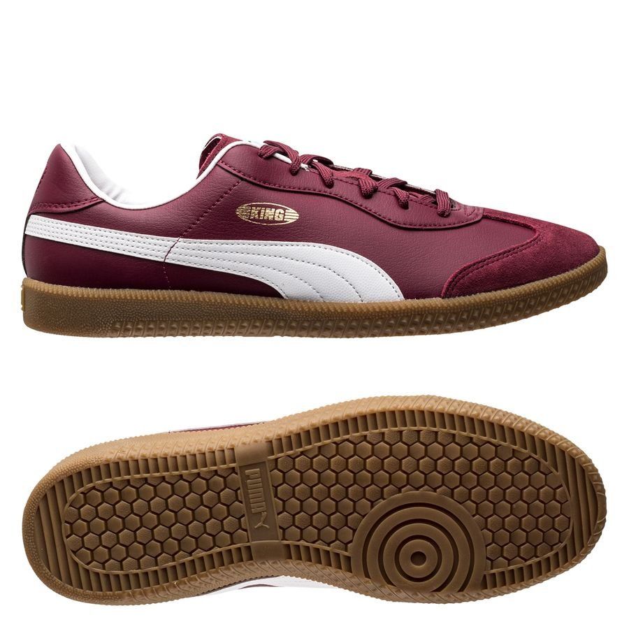 PUMA King IT - Burgundy/White/Gum Light Brown