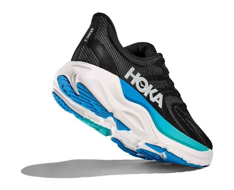 Hoka Black/Skyward Blue Arahi 8