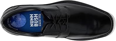 Nunn Bush Mens Stark Plain Toe Oxford Leather Business Formal Derby Dress Casual Lace-up