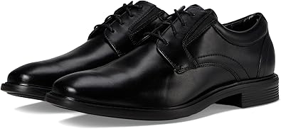 Nunn Bush Mens Stark Plain Toe Oxford Leather Business Formal Derby Dress Casual Lace-up