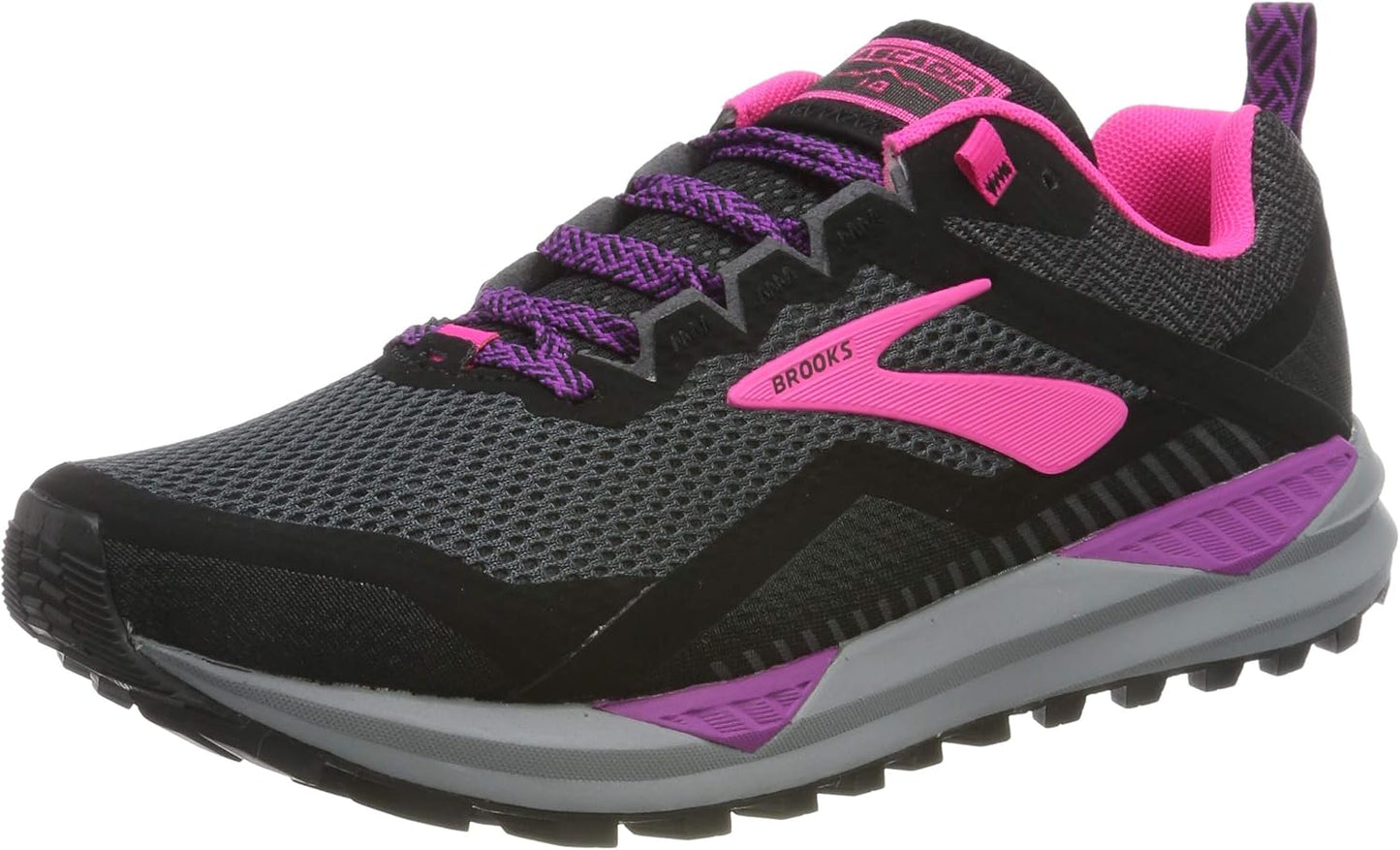 Brooks Cascadia 14 Womens 8 Black Pink Athletic Shoes Hiking Camping Trails