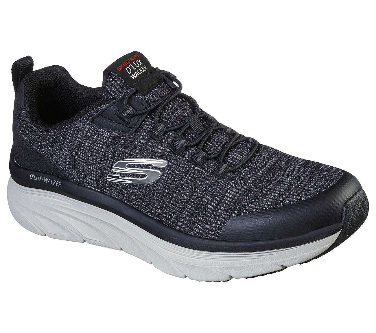 Skechers D Lux Walker Pensive Black Shoes