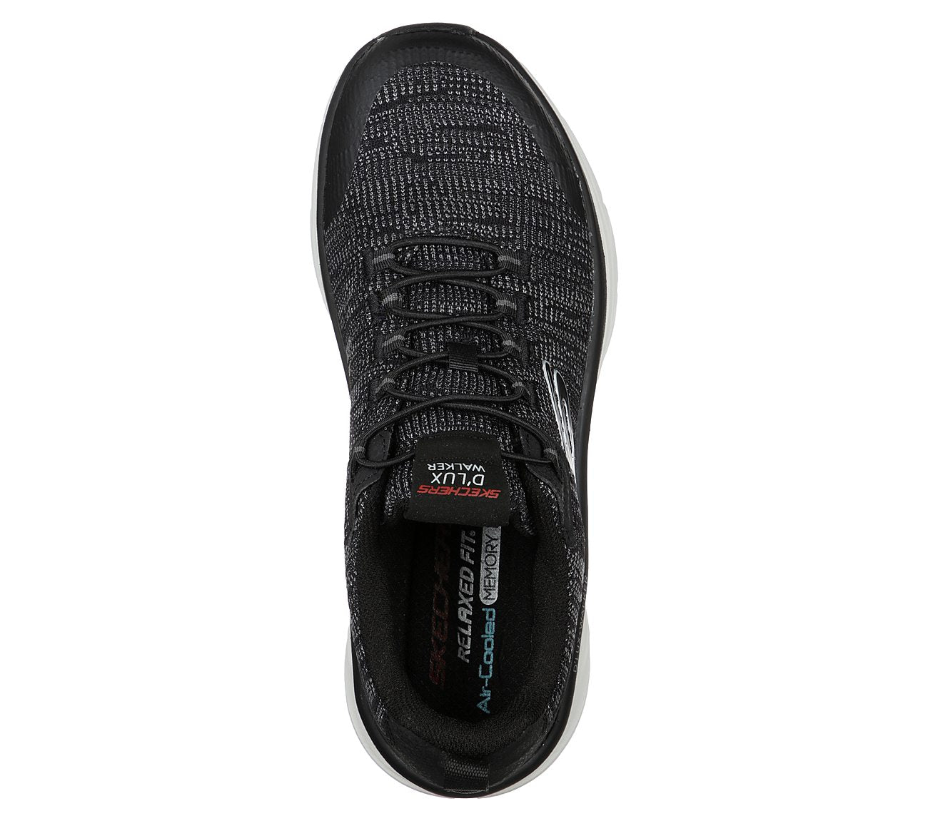 Skechers D Lux Walker Pensive Black Shoes