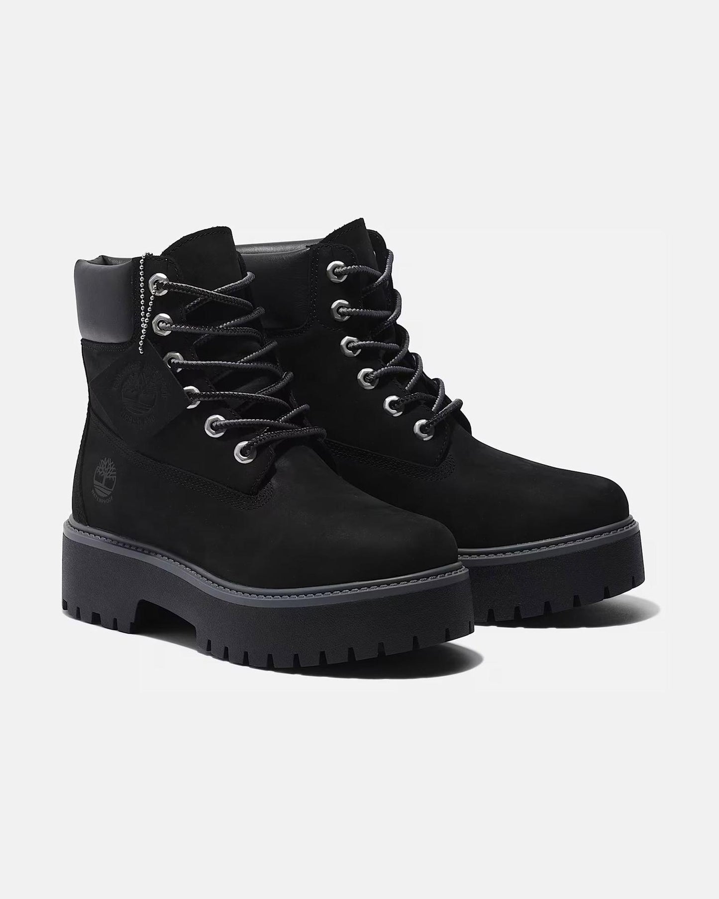 Timberland Stone Street 6 Inch Lace Up Waterproof Boots black