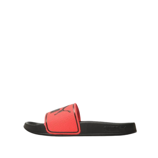 Puma Leadcat 2.0 slide sandals in black and red