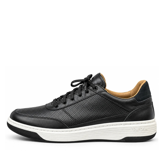 Johnston & Murphy Black Leather Sneaker