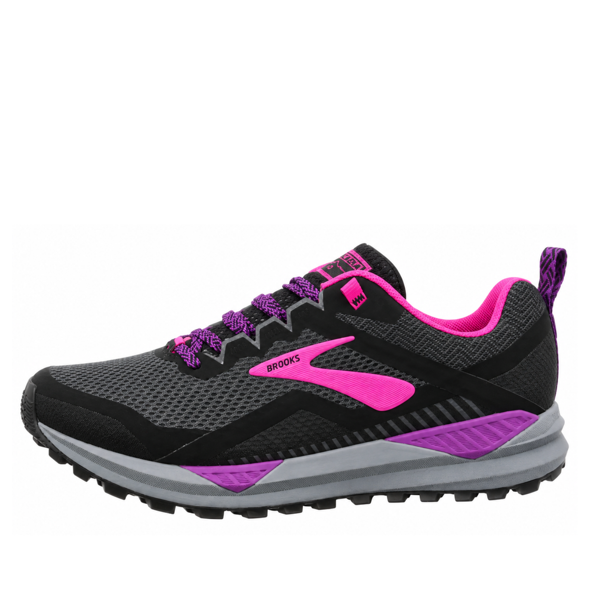 Brooks Cascadia 14 Womens 8 Black Pink Athletic Shoes Hiking Camping Trails