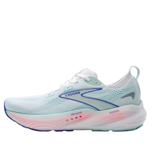 BROOKS WOMENS GLYCERIN 22 - White/Limpet Shell/Amparo Blue