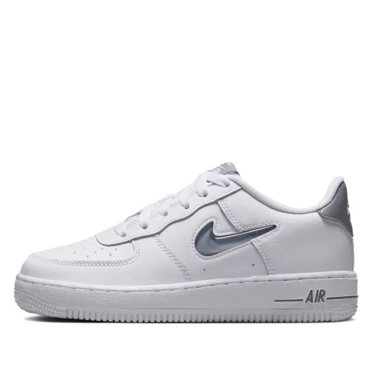 Nike Air Force 1 Low Jewel GS White Grey