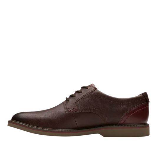 Clarks Men’s Radcliff Low Mahogany Combi Leather