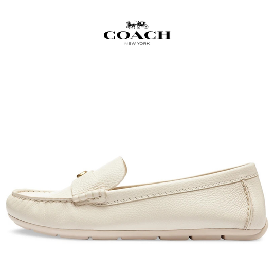 Coach Sculpted C Leather Driver Loafer Flats