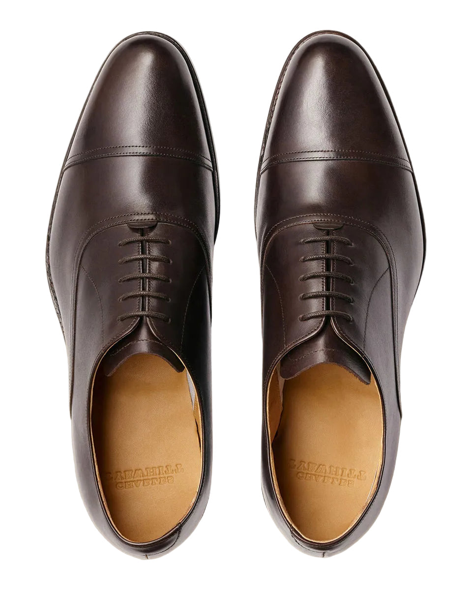 CHARLE STYRWHITT “Leather Oxford Shoes – Dark Chocolate”
