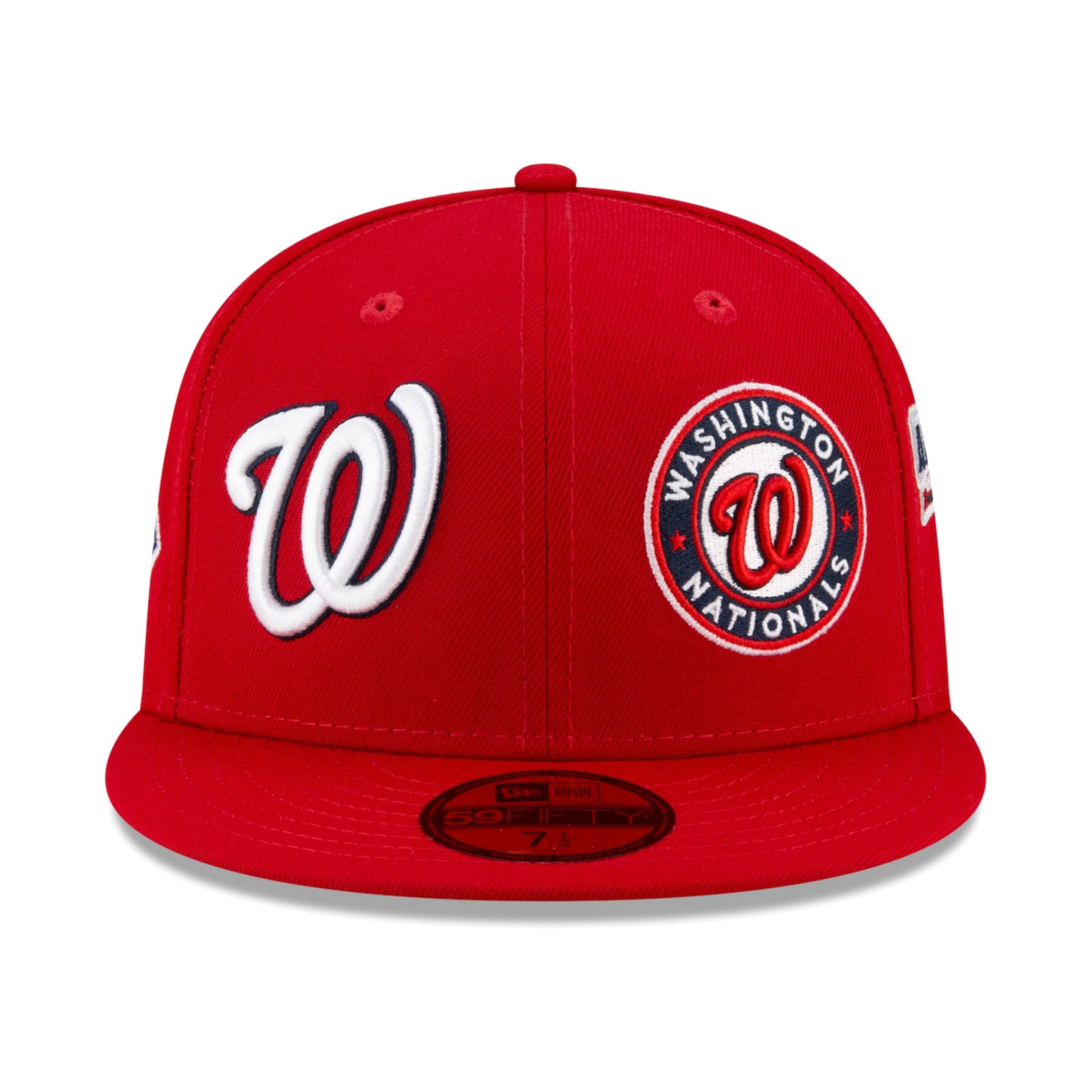 Men's Washington Nationals New Era Red Patch Pride 59FIFTY Fitted Hat