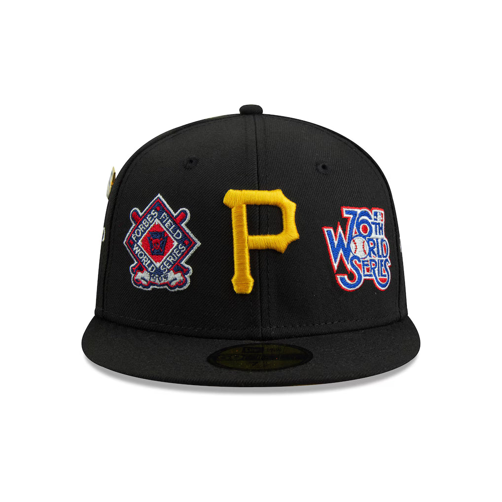 Men's Pittsburgh Pirates New Era Black Historic World Series Champions 59FIFTY Fitted Hat
