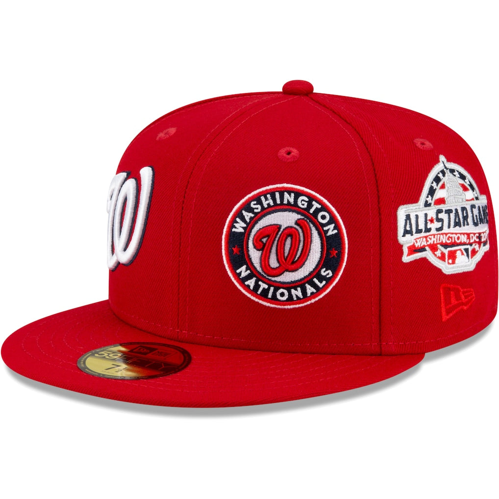 Men's Washington Nationals New Era Red Patch Pride 59FIFTY Fitted Hat