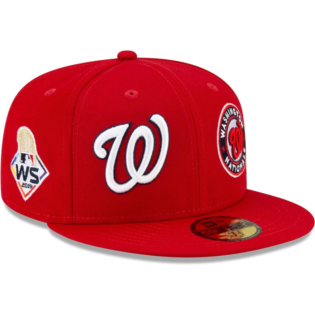 Men's Washington Nationals New Era Red Patch Pride 59FIFTY Fitted Hat
