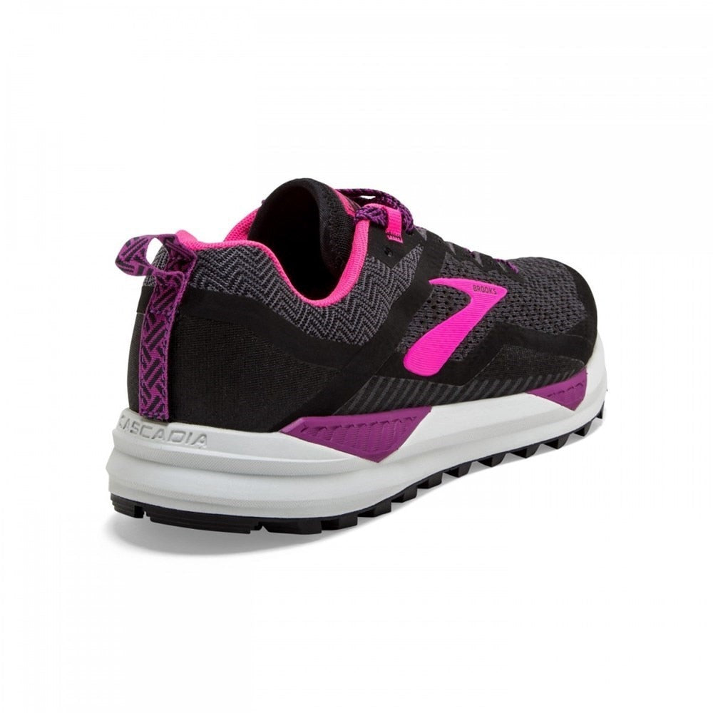 Brooks Cascadia 14 Womens 8 Black Pink Athletic Shoes Hiking Camping Trails