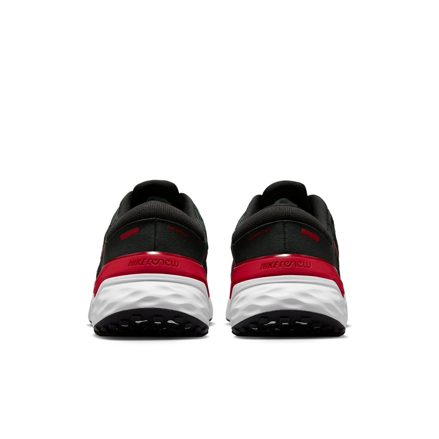 Nike-Nike Renew Run 4 Road running shoes in black and college red