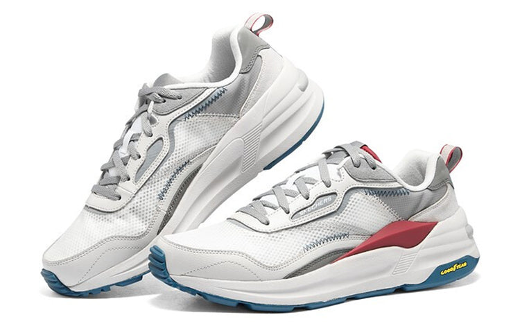 Skechers Global Jogger Shoes "White, Grey, Red
