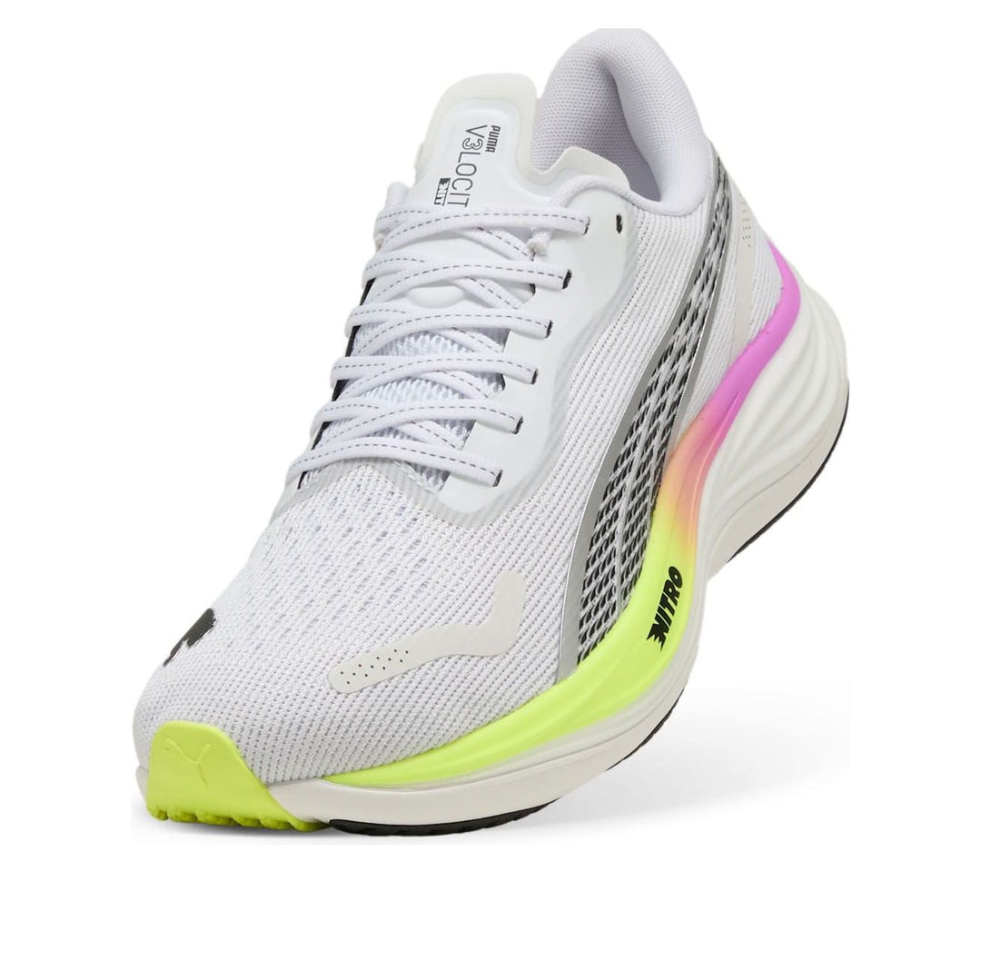 PUMA-Velocity Nitro 3 'White Pure Magenta Yellow Alert'