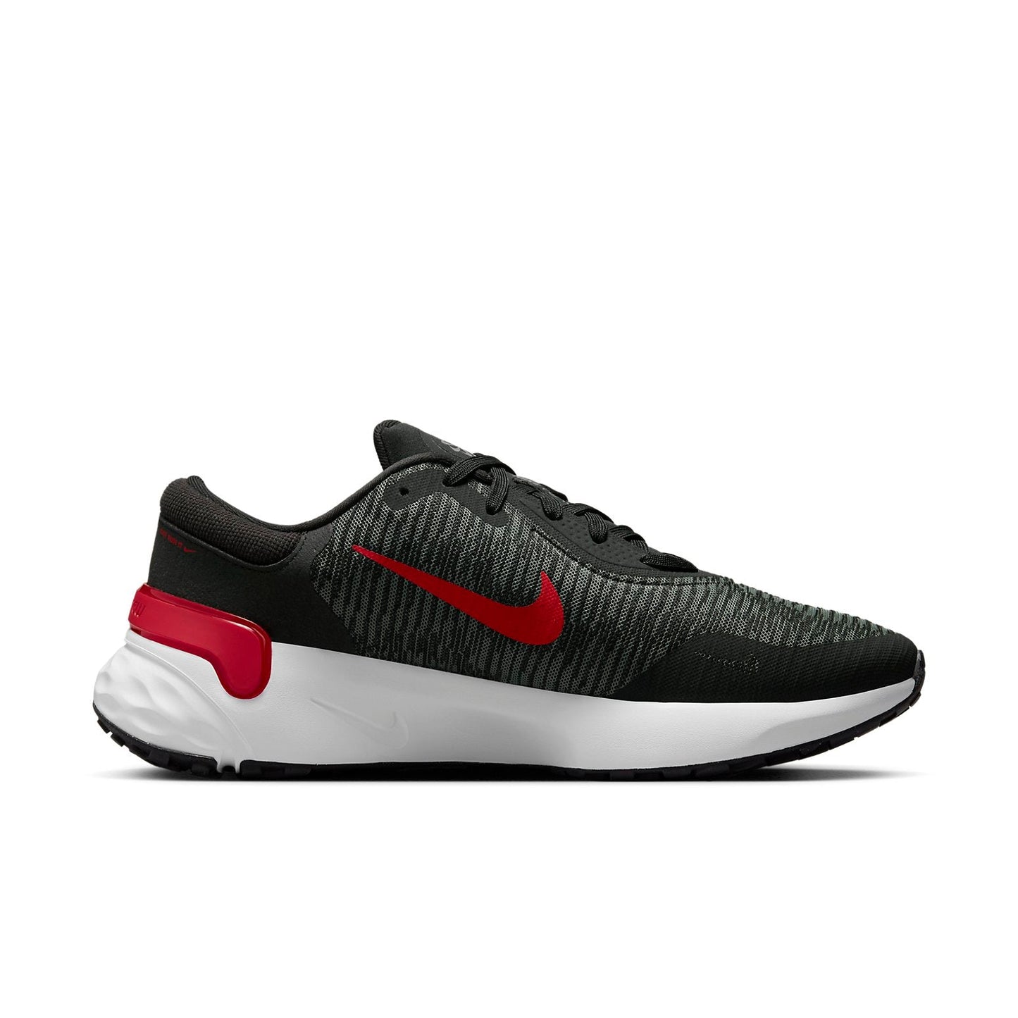 Nike-Nike Renew Run 4 Road running shoes in black and college red
