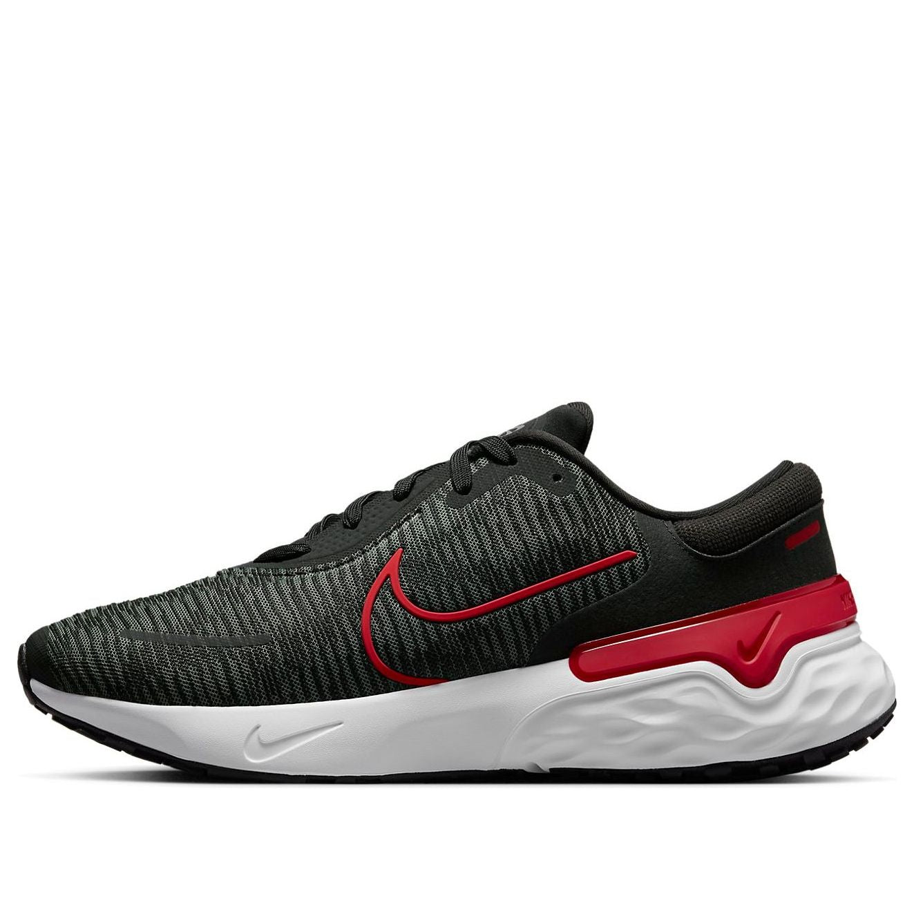 Nike-Nike Renew Run 4 Road running shoes in black and college red