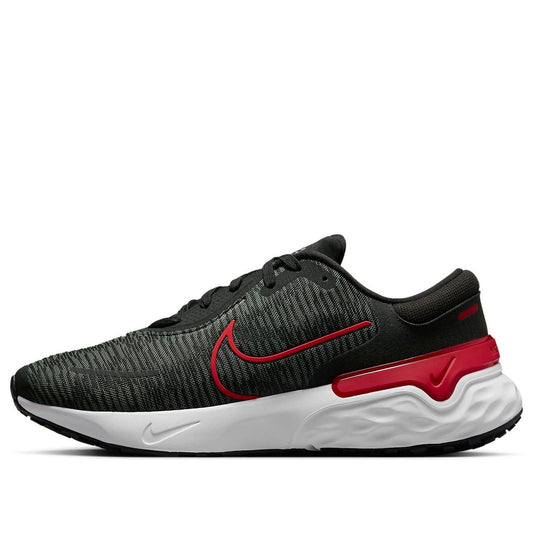 Nike-Nike Renew Run 4 Road running shoes in black and college red