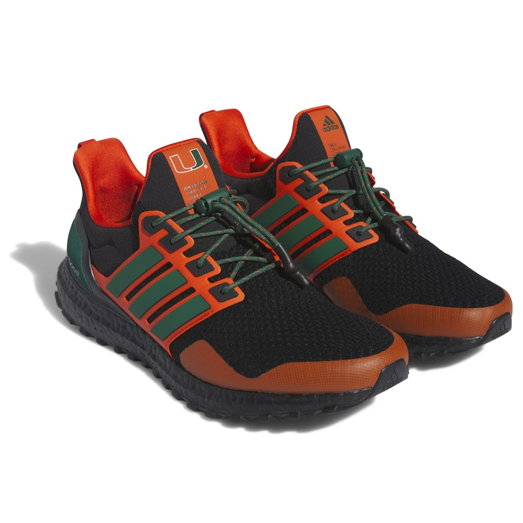 adidas Black/Orange Miami Hurricanes Ultraboost 1.0