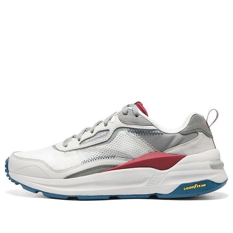 Skechers Global Jogger Shoes "White, Grey, Red