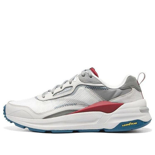 Skechers Global Jogger Shoes "White, Grey, Red