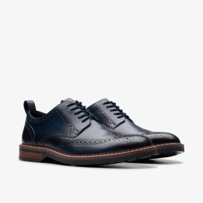 Clarks "Aldwin Limit Brogue"   Navy Leather