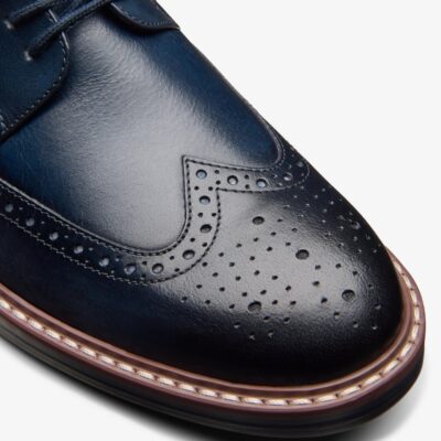 Clarks "Aldwin Limit Brogue"   Navy Leather