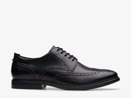 Clarks "Banbury Tip Black Leather"