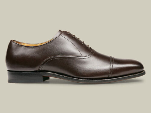 CHARLE STYRWHITT "Leather Oxford Shoes - Dark Chocolate"